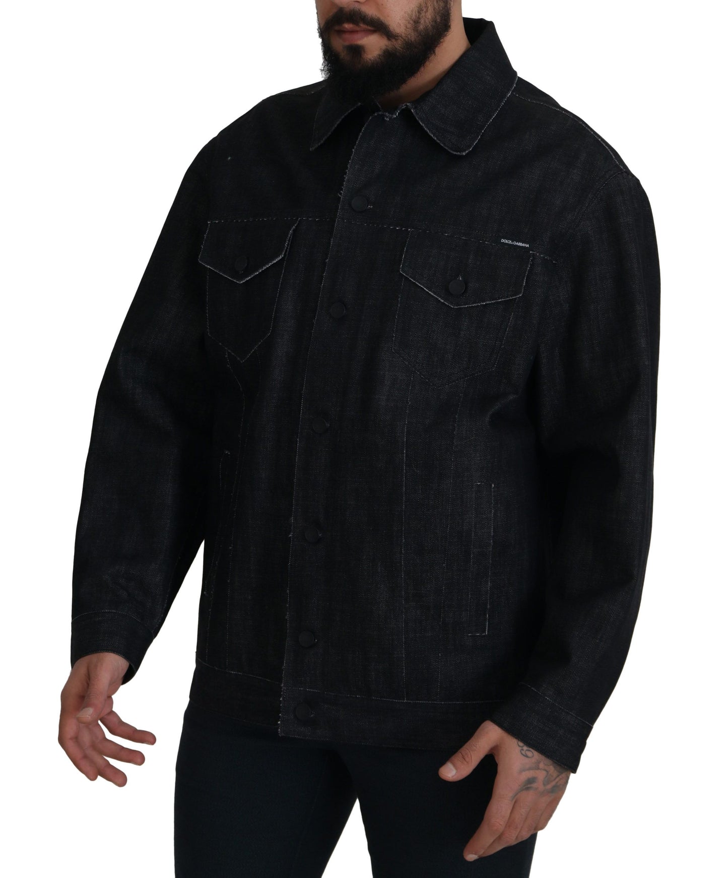 Dolce & Gabbana Elegante chaqueta vaquera negra