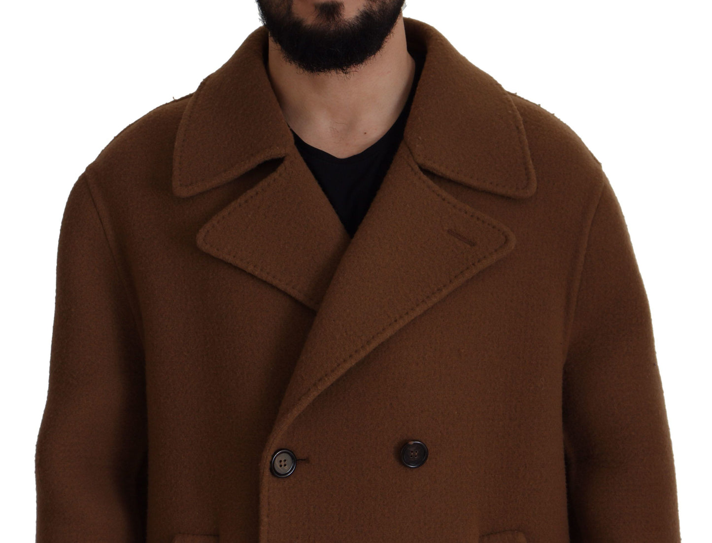 Dolce & Gabbana Elegante chaqueta marrón cruzada