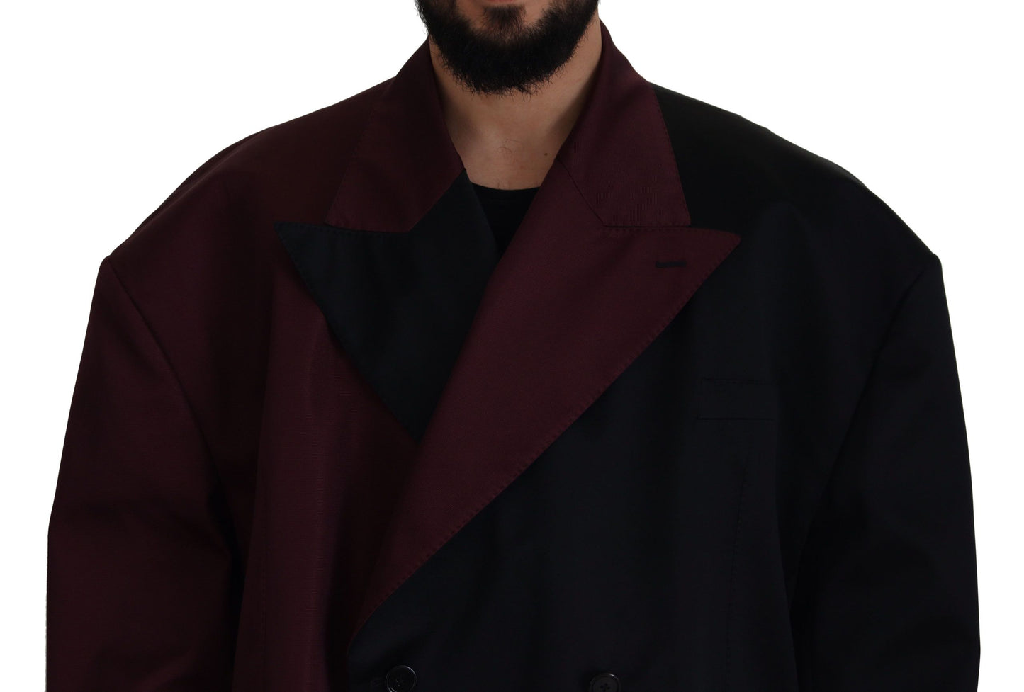 Dolce & Gabbana Elegante chaqueta cruzada burdeos