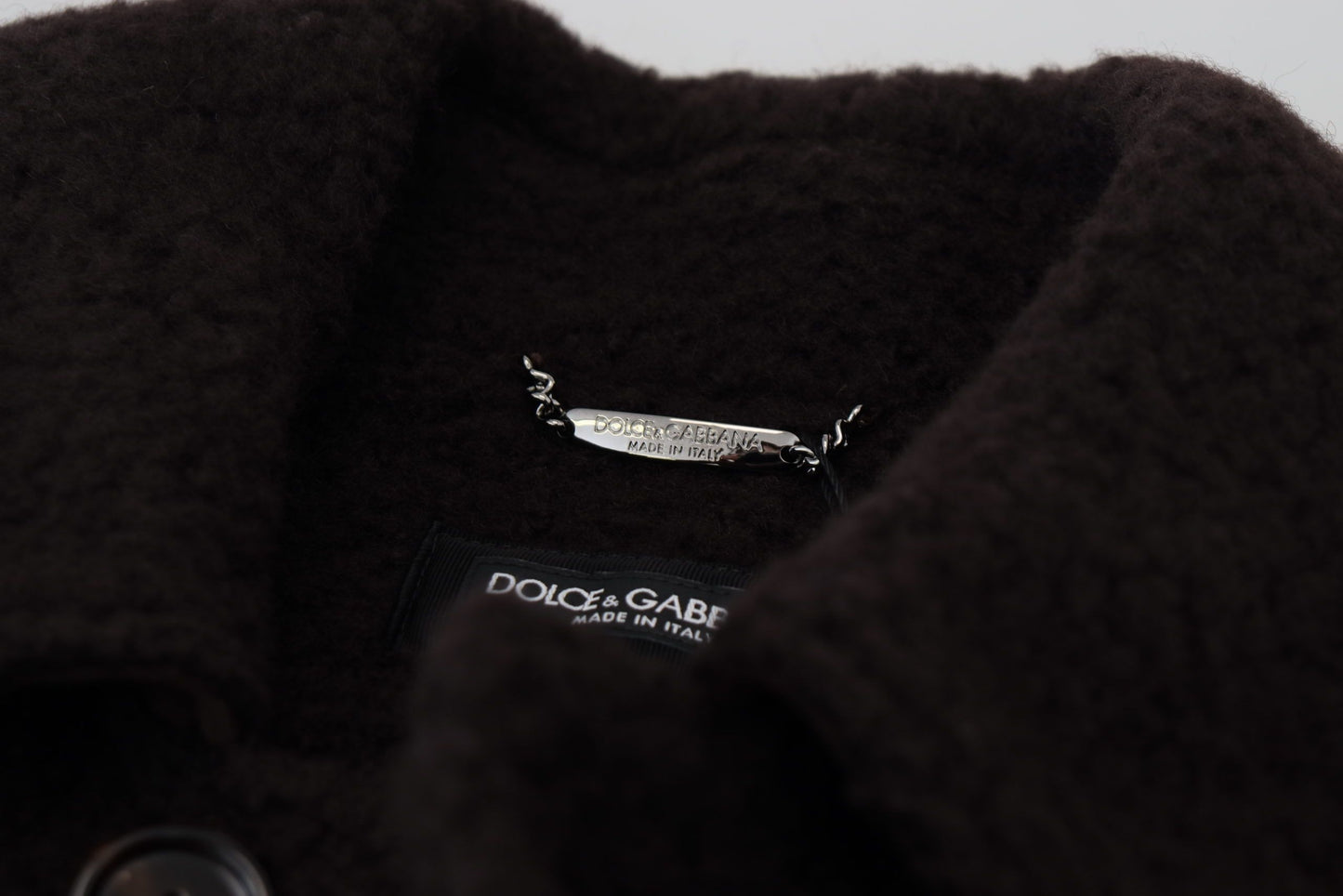 Dolce & Gabbana Elegante chaqueta negra en mezcla de lana de alpaca