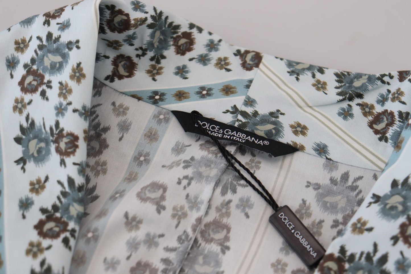 Dolce & Gabbana Elegante vestido tipo chaqueta de algodón floral