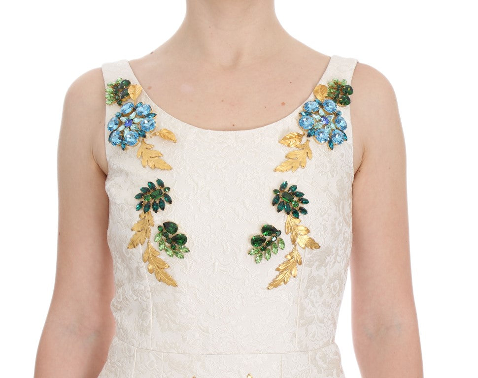Dolce & Gabbana Elegante vestido tubo con brocado floral