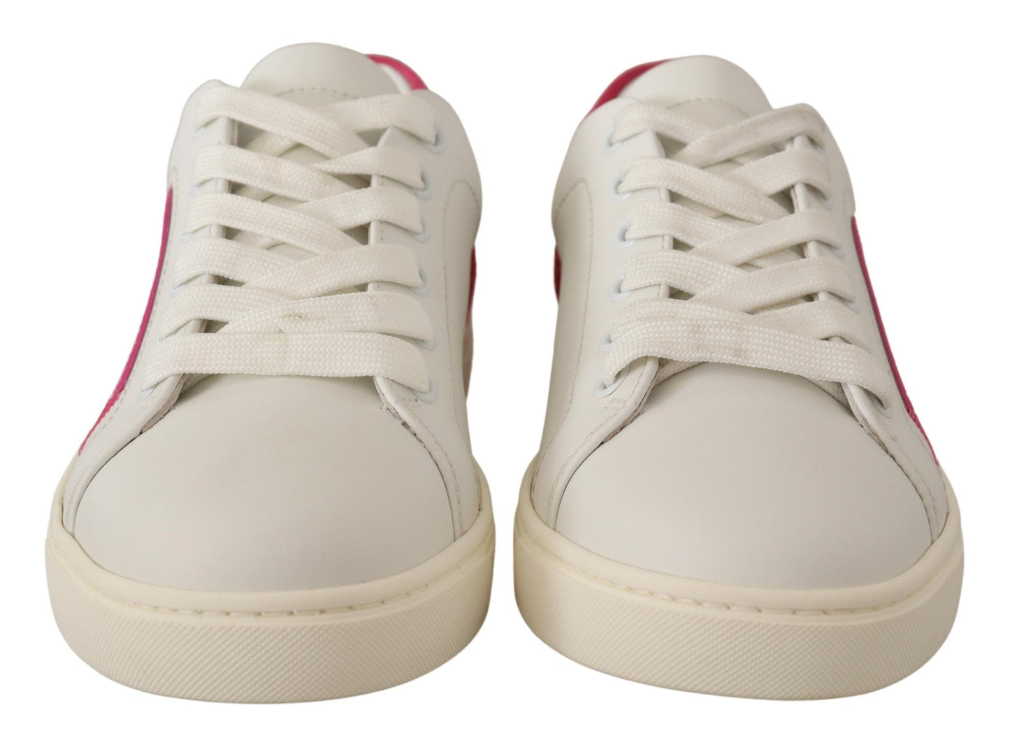 Dolce & Gabbana Elegantes zapatillas bajas de cuero blanco