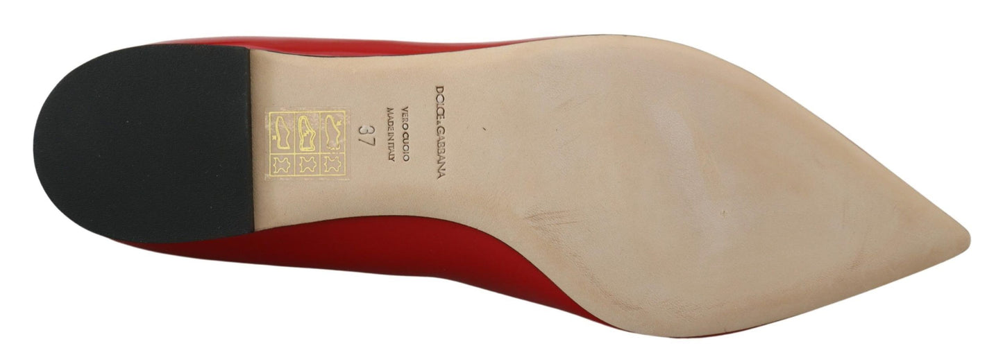 Dolce & Gabbana Mocasines De Ante Rojo Con Cristales - Elegancia Exquisita