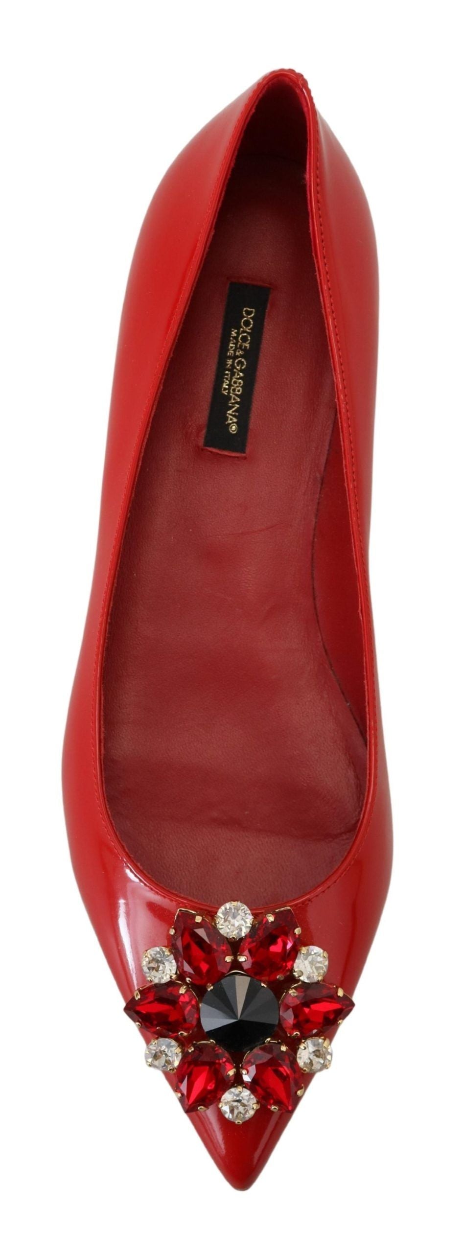 Dolce & Gabbana Mocasines De Ante Rojo Con Cristales - Elegancia Exquisita