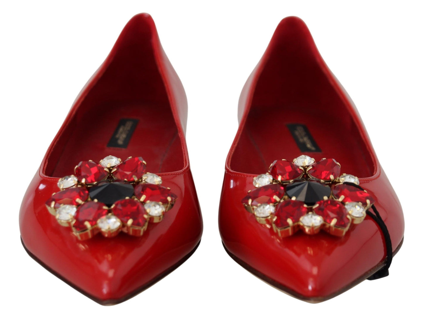 Dolce & Gabbana Mocasines De Ante Rojo Con Cristales - Elegancia Exquisita