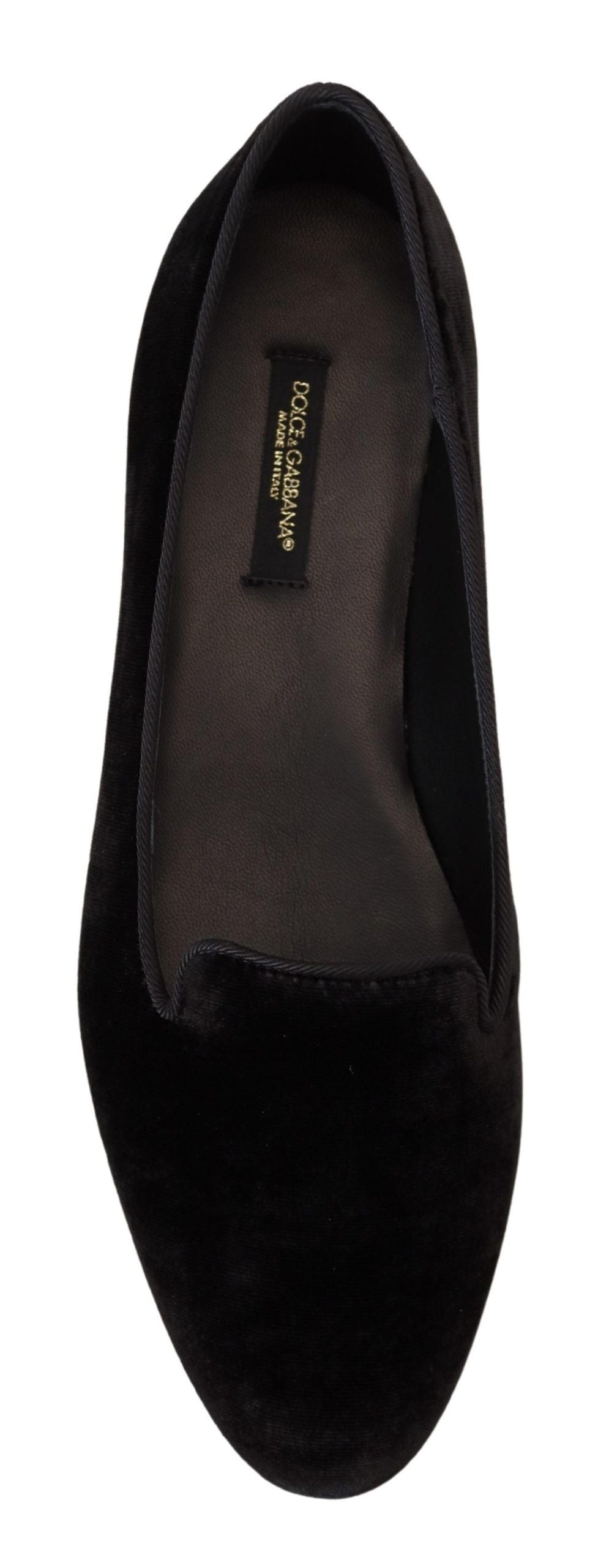 Dolce & Gabbana Elegantes mocasines negros en mezcla de seda