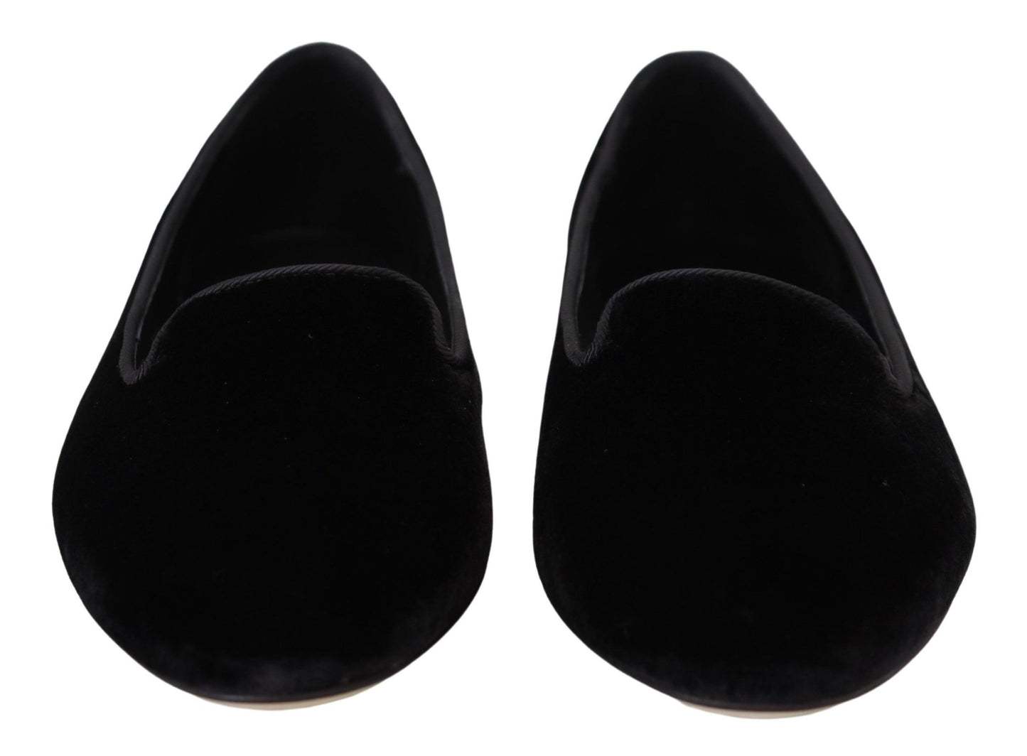 Dolce & Gabbana Elegantes mocasines negros en mezcla de seda