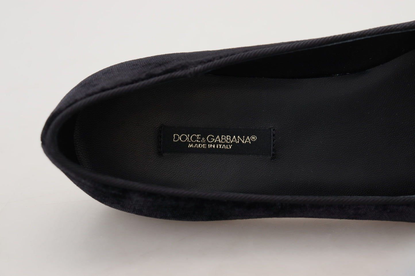 Dolce & Gabbana Elegantes mocasines negros en mezcla de seda