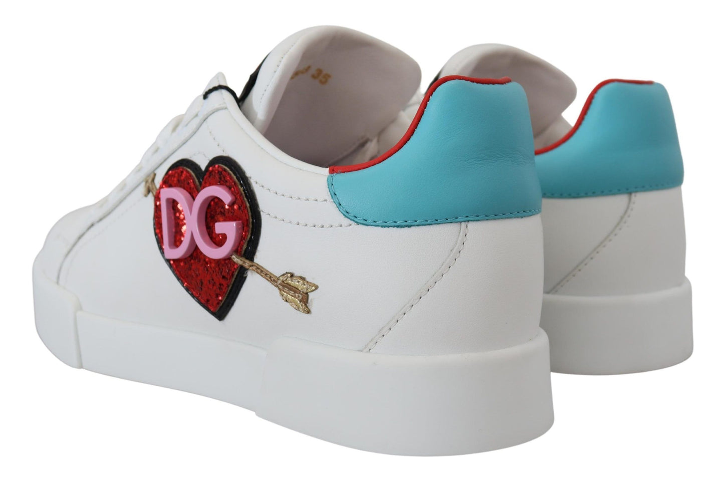 Dolce & Gabbana Elegantes zapatillas deportivas de piel Portofino blancas