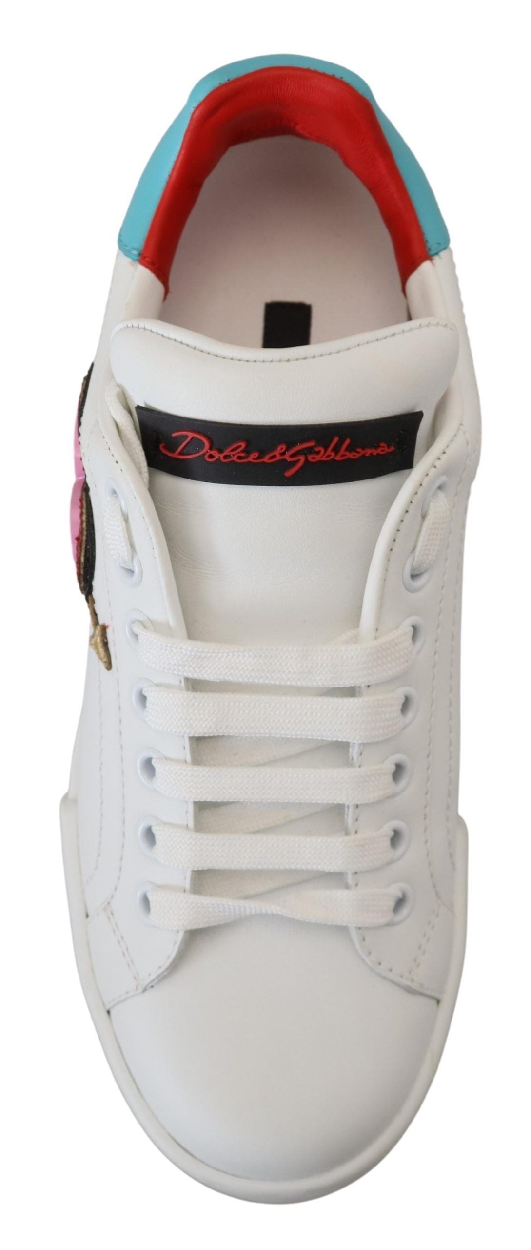 Dolce & Gabbana Elegantes zapatillas deportivas de piel Portofino blancas