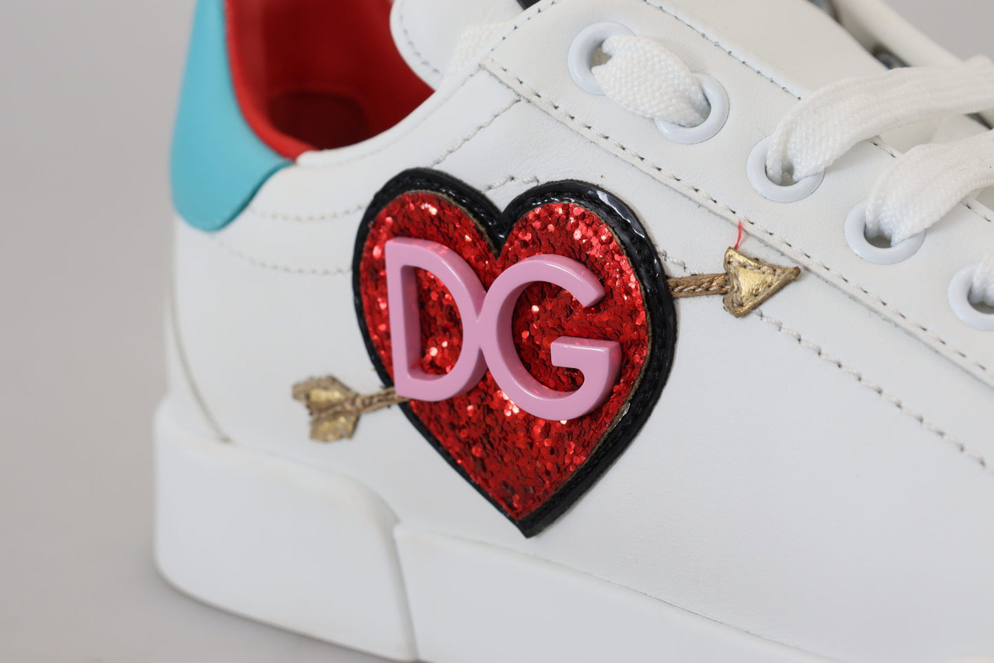 Dolce & Gabbana Elegantes zapatillas deportivas de piel Portofino blancas