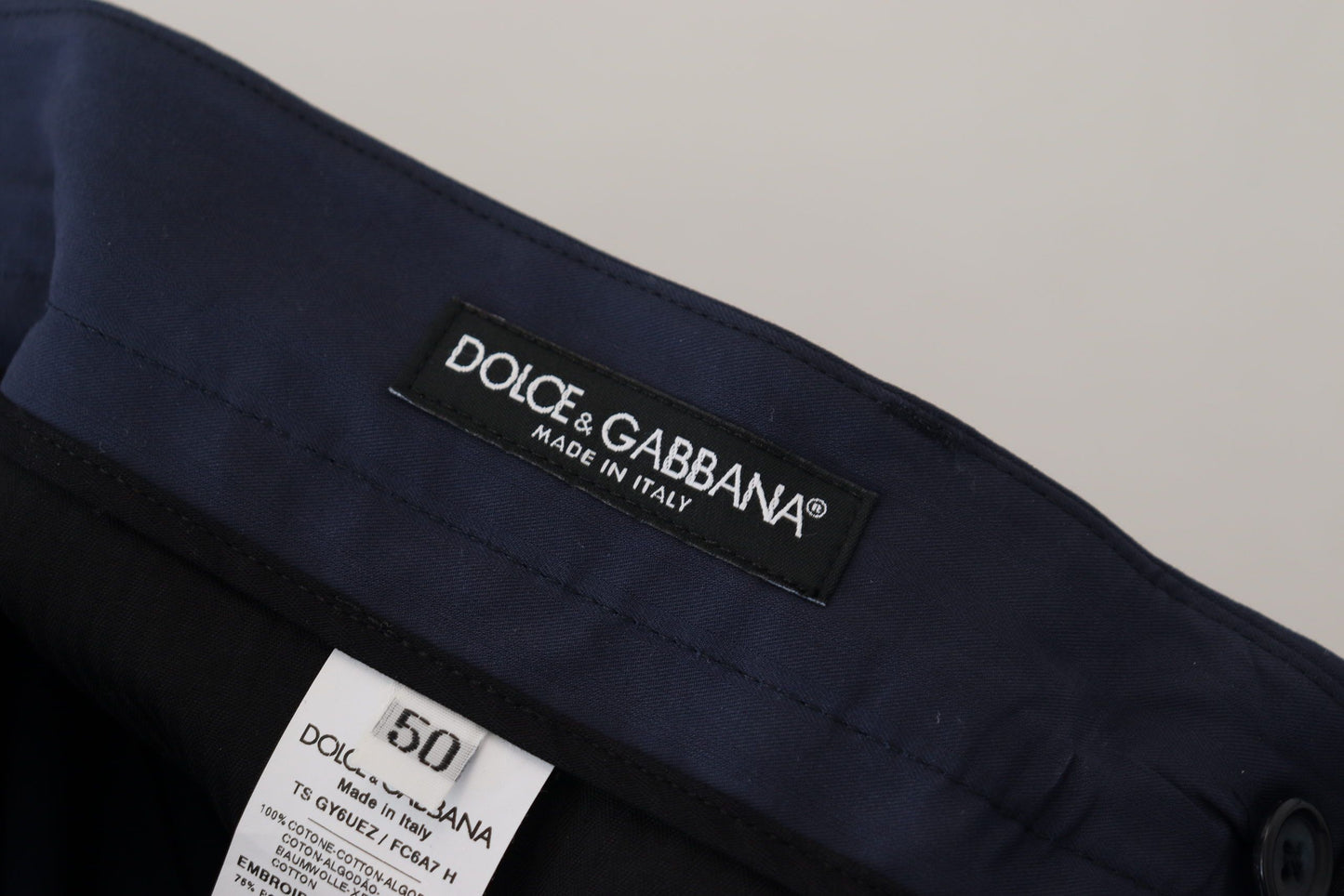 Dolce & Gabbana Chinos elegantes de corte slim en azul
