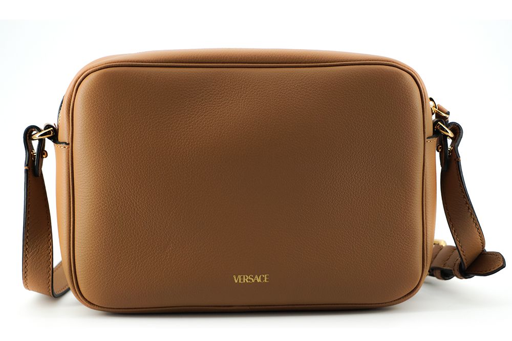 Versace Elegant Brown Leather Camera Case Shoulder Bag – par Versace | Disponible sur Sandy Store ByNet