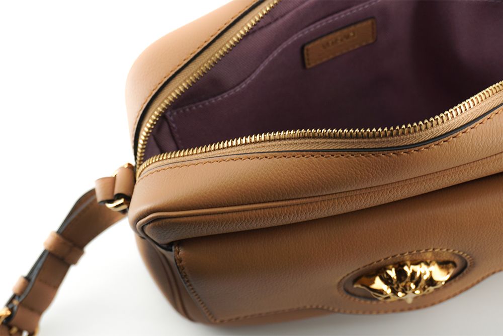 Versace Elegant Brown Leather Camera Case Shoulder Bag – par Versace | Disponible sur Sandy Store ByNet