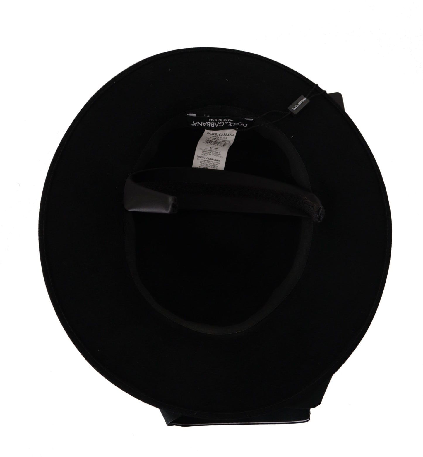 Dolce & Gabbana Elegante sombrero negro de ala ancha