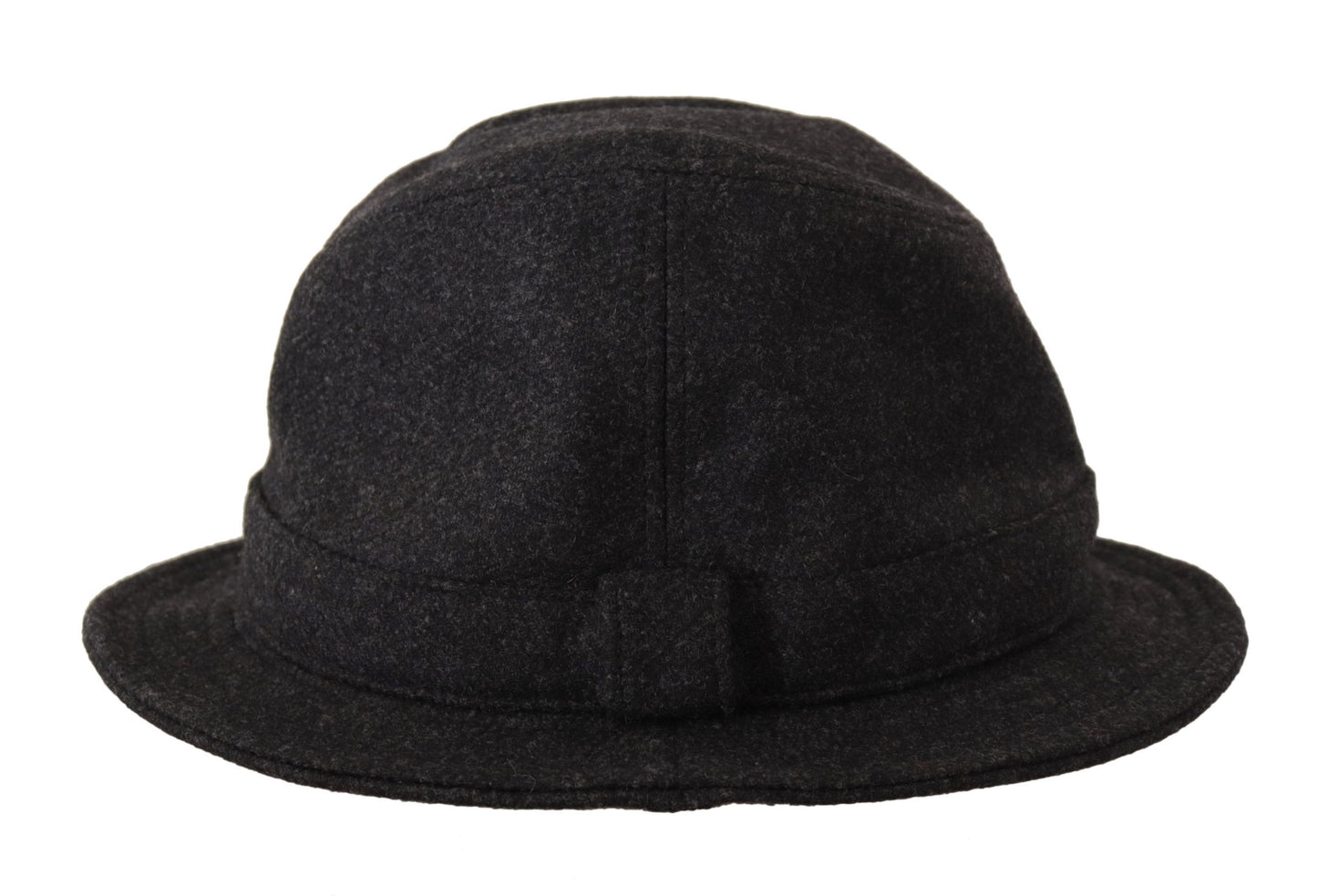 Dolce & Gabbana Elegante Sombrero Trilby Gris de Lana y Cachemira