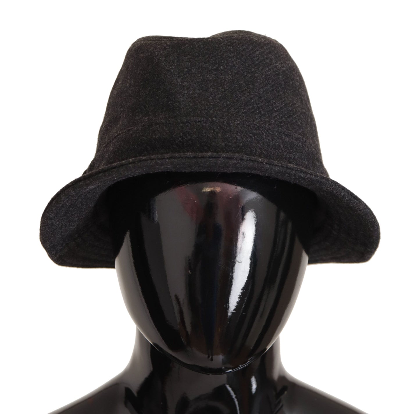 Dolce & Gabbana Elegante Sombrero Trilby Gris de Lana y Cachemira