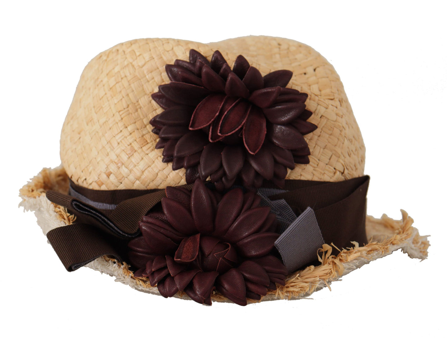 Dolce & Gabbana Sombrero de pescador floral elegante en amarillo sol