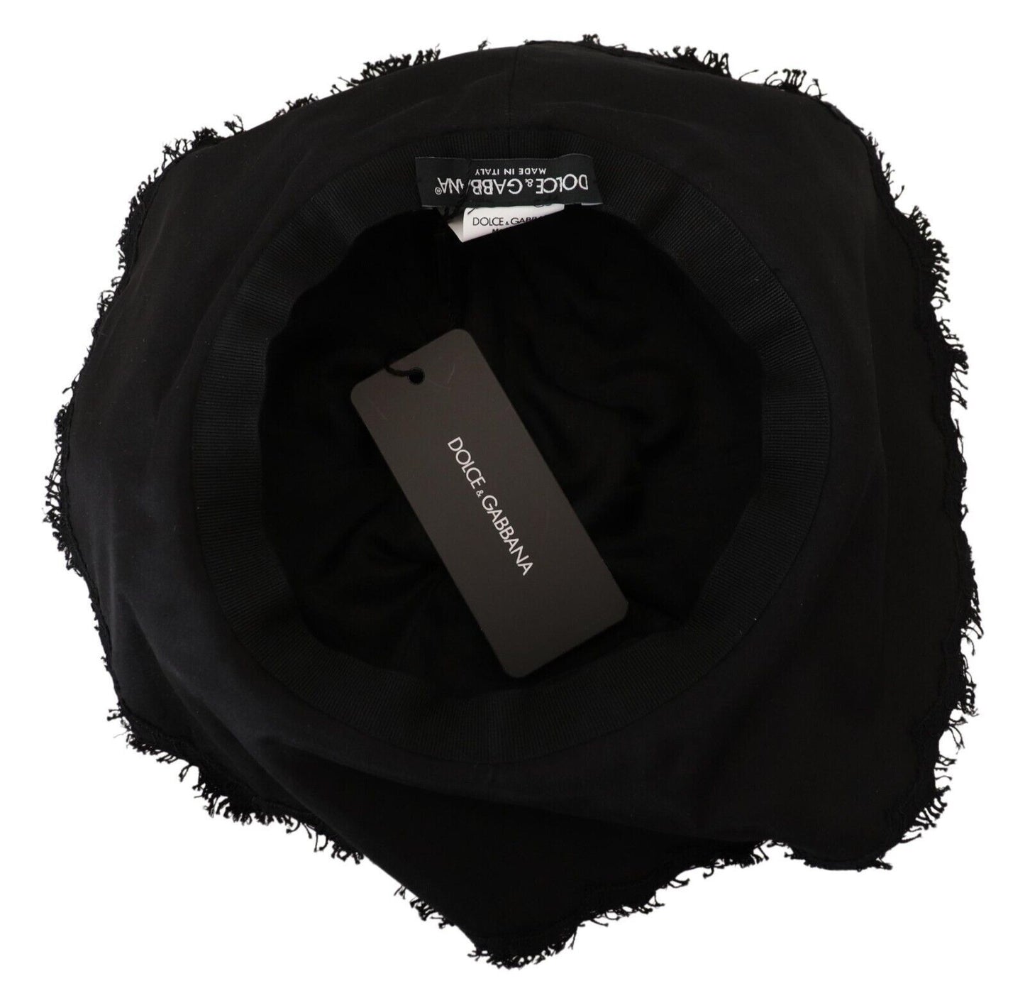 Dolce & Gabbana Elegante sombrero de diseñador negro listo para el sol