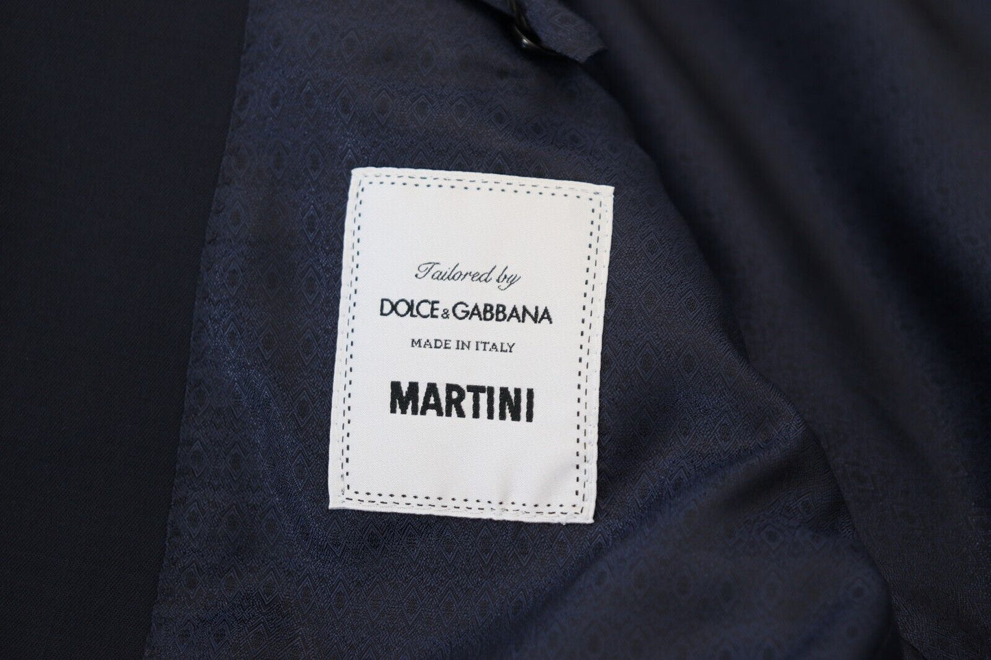 Dolce & Gabbana Elegante blazer de lana de corte slim azul oscuro