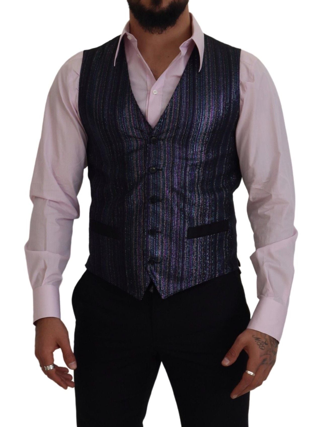 Dolce & Gabbana Chaleco de vestir formal multicolor Mezcla de lujo