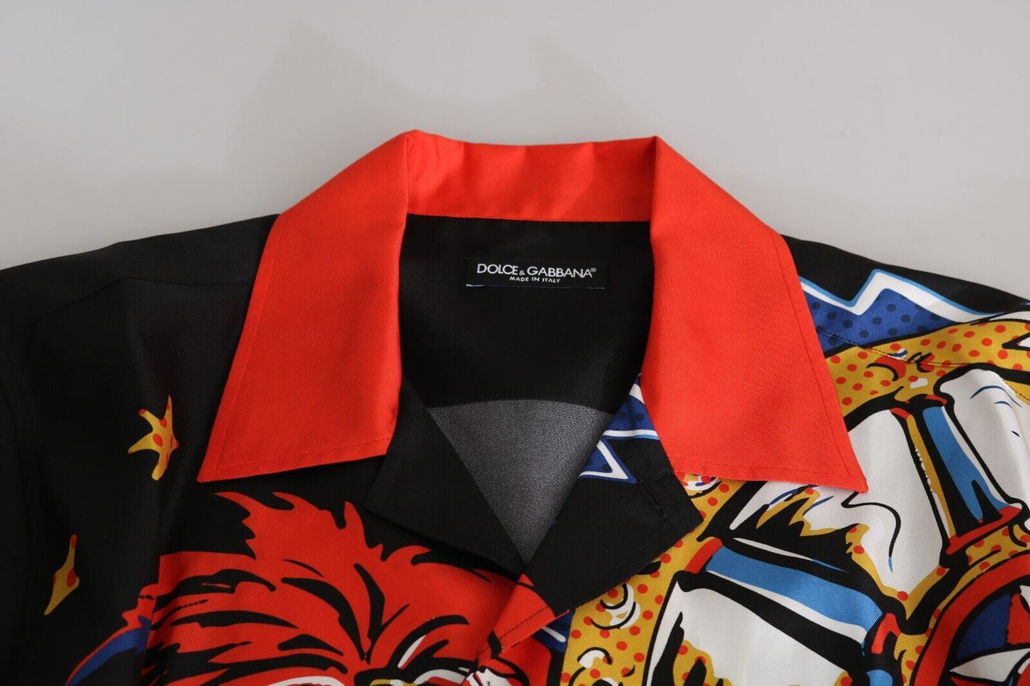 Dolce & Gabbana Camisa Elegancia Casual De Seda Multicolor
