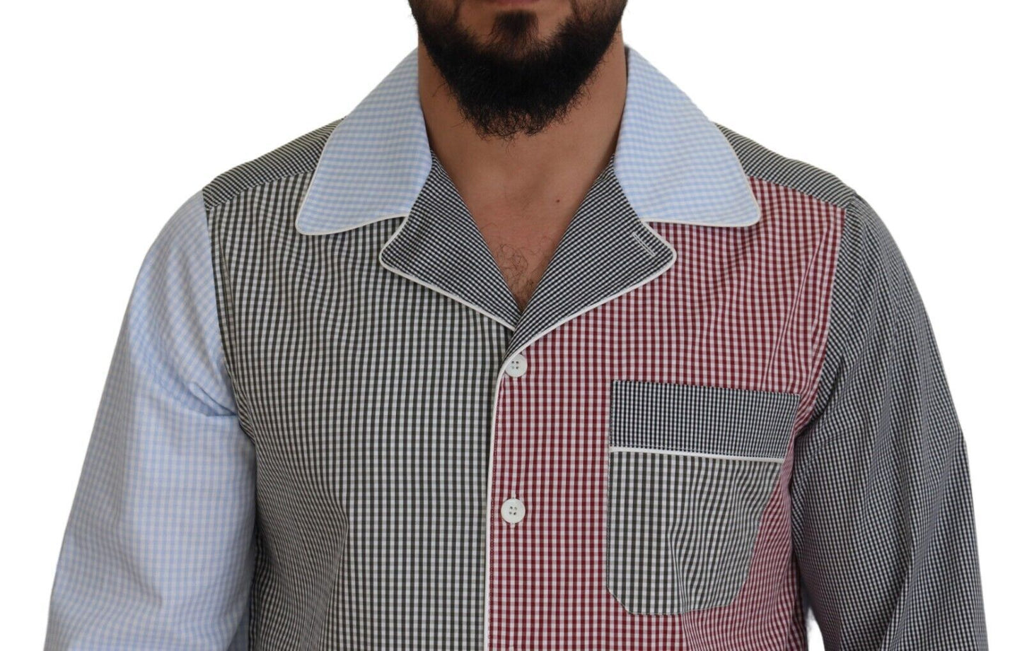 Dolce & Gabbana Camisón con botones de algodón multicolor