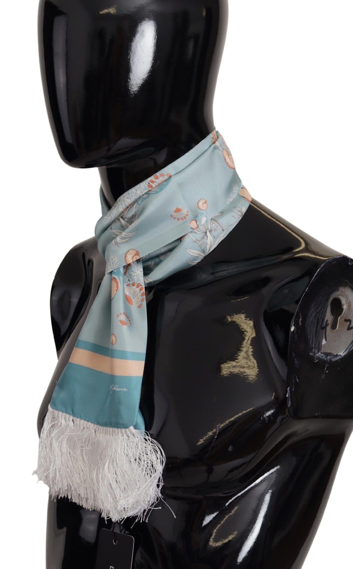 Dolce & Gabbana Elegante pañuelo de seda con motivo de conchas