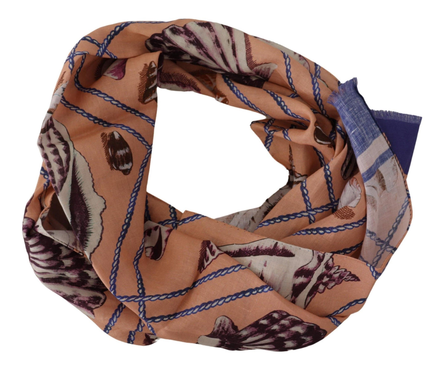 Dolce & Gabbana Bufanda de lino multicolor Seashell para hombre