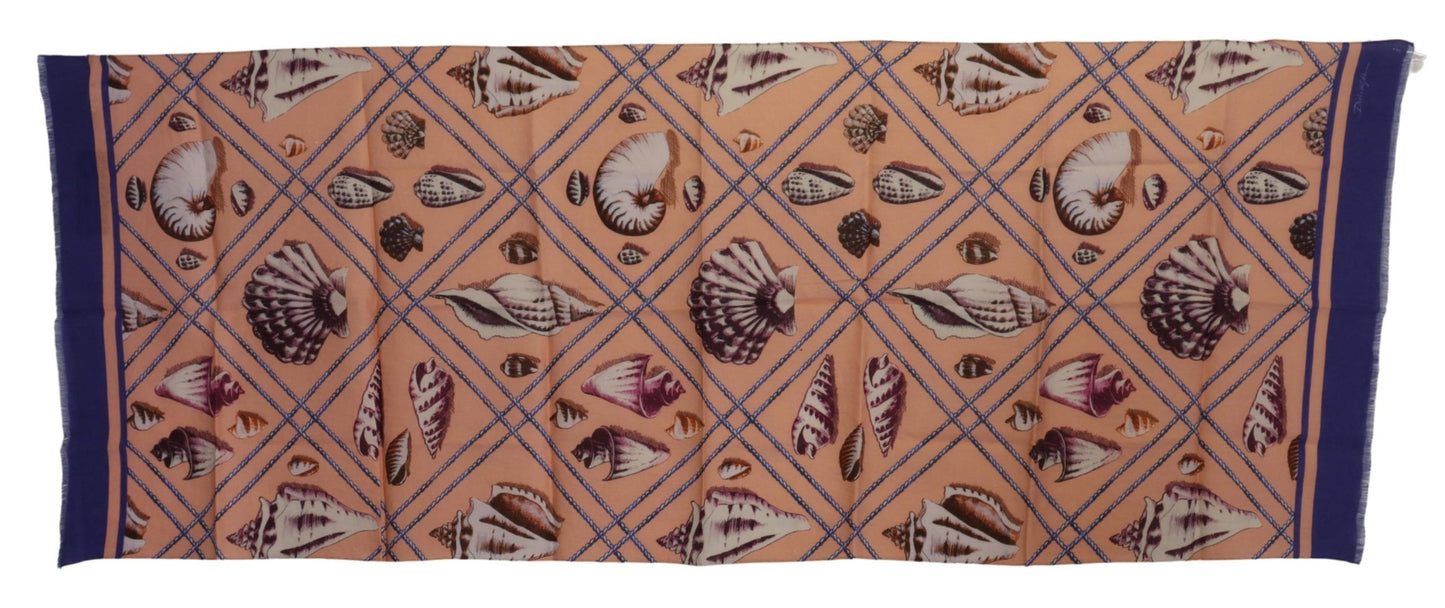 Dolce & Gabbana Bufanda de lino multicolor Seashell para hombre
