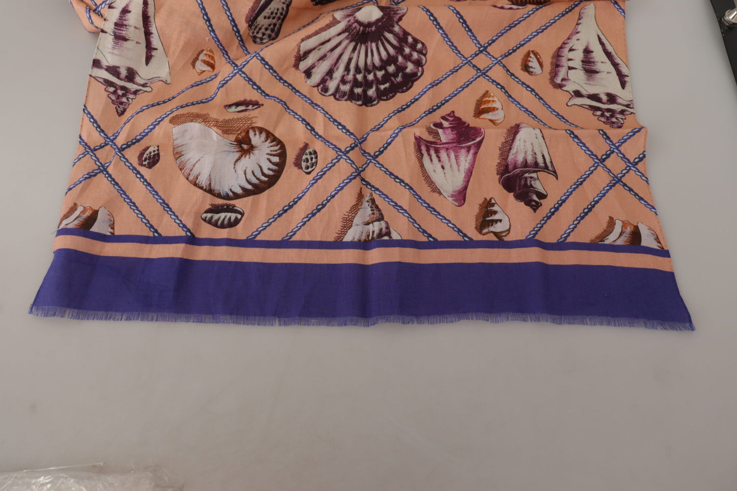 Dolce & Gabbana Bufanda de lino multicolor Seashell para hombre
