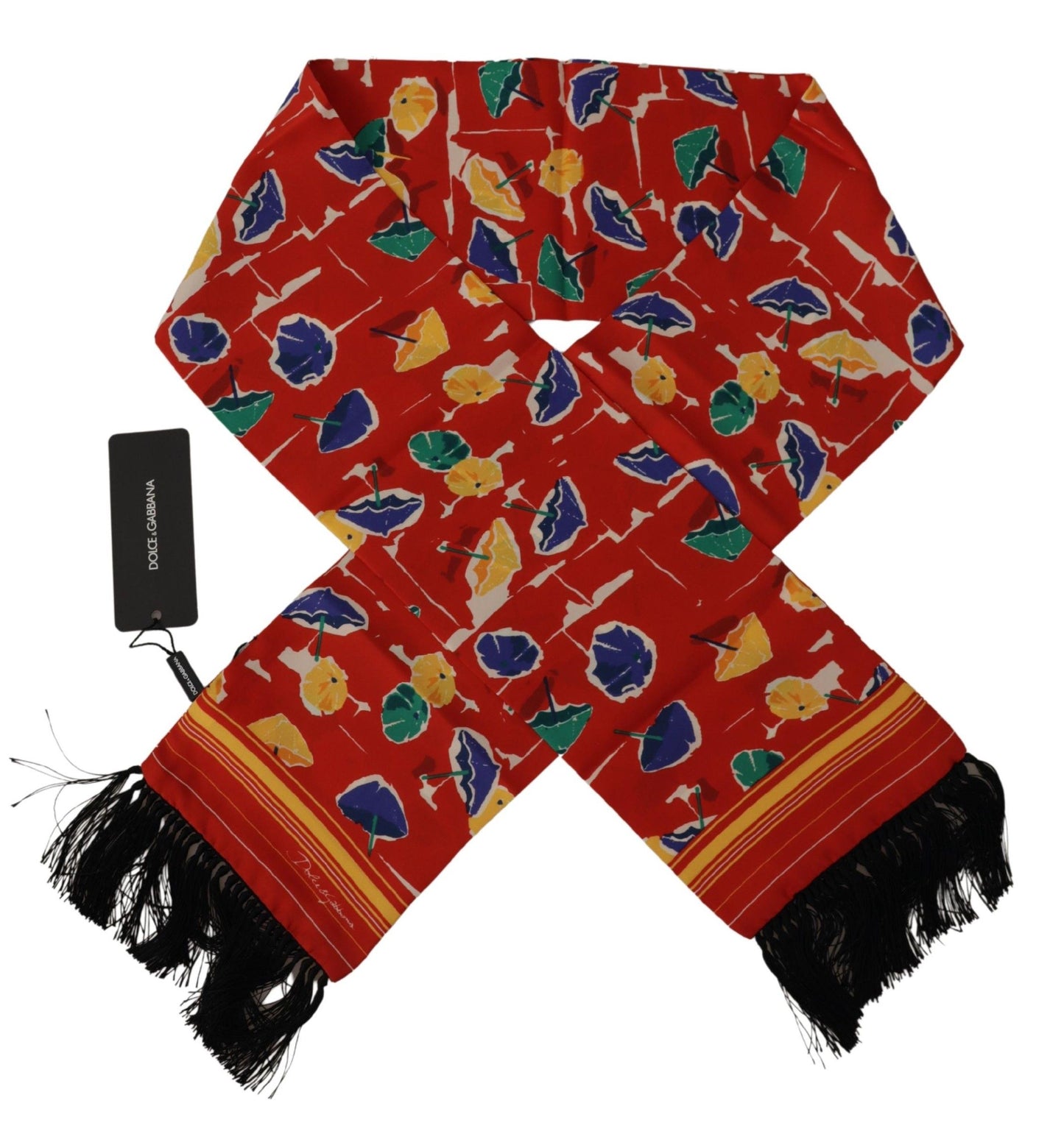 Dolce & Gabbana Elegante Bufanda De Seda Multicolor Para Hombre