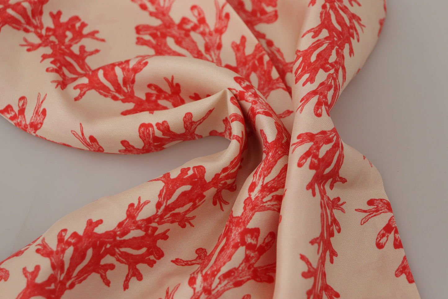 Bufanda Hombre Dolce & Gabbana Elegant Silk - Red Coral Print