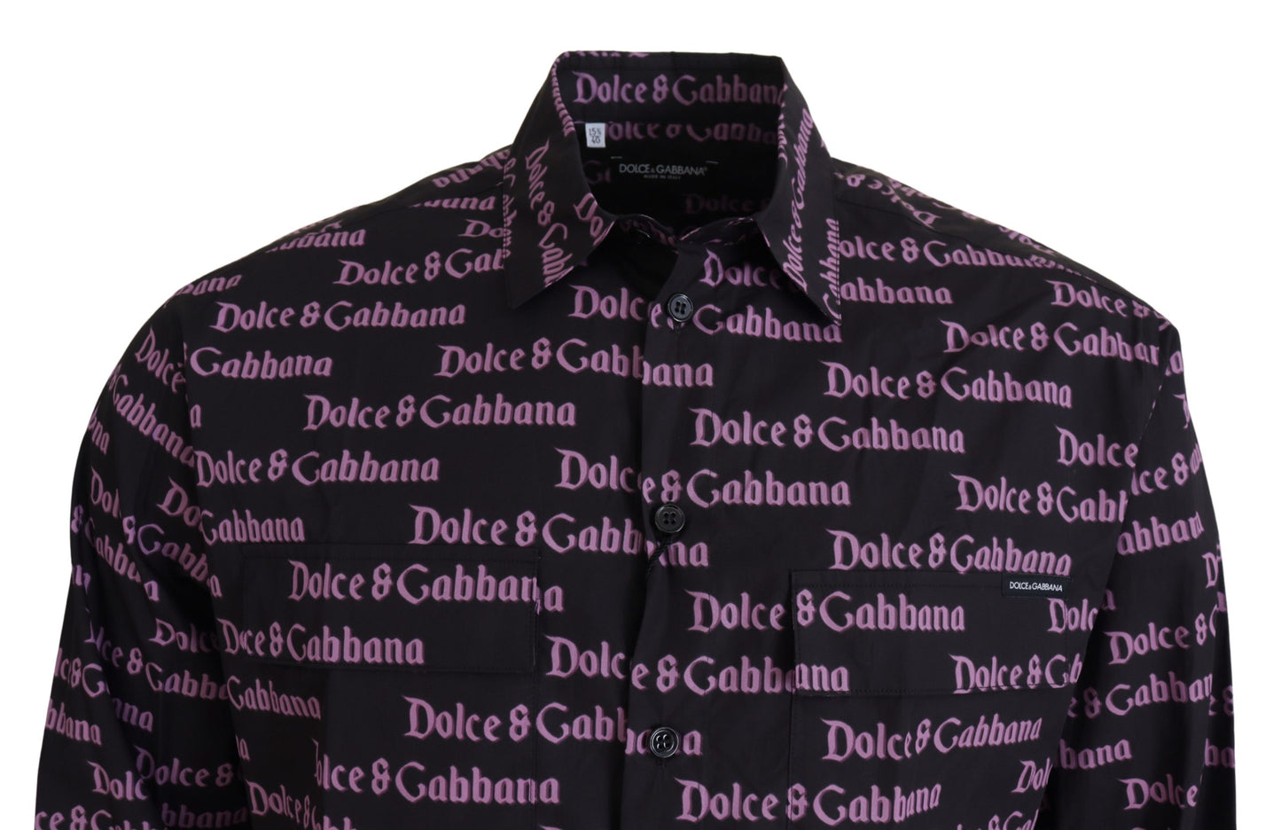 Dolce & Gabbana Camisa de vestir negra elegante slim fit