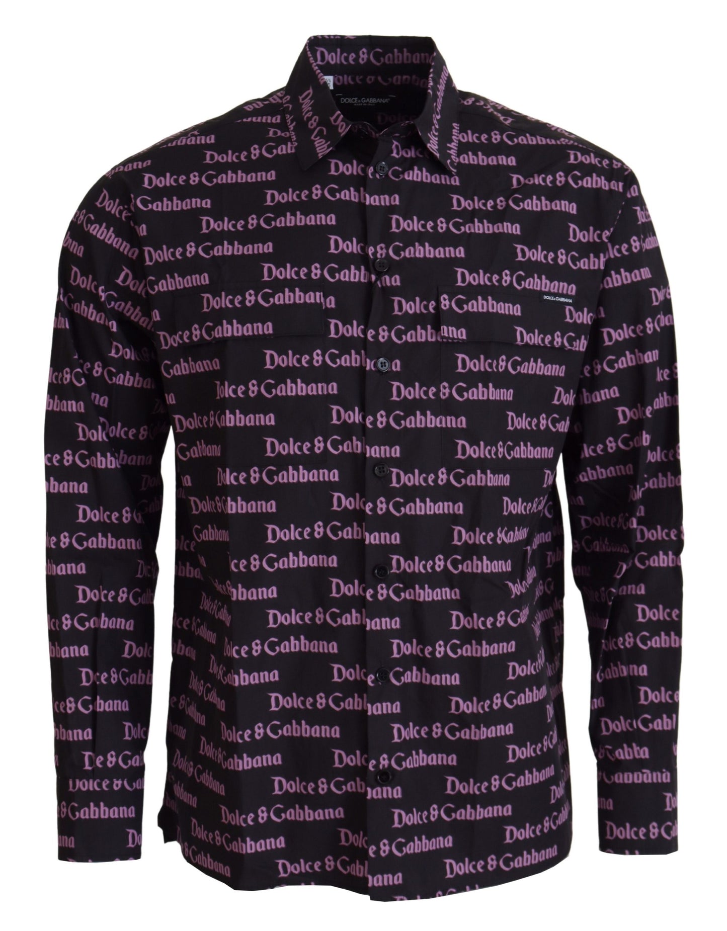 Dolce & Gabbana Camisa de vestir negra elegante slim fit