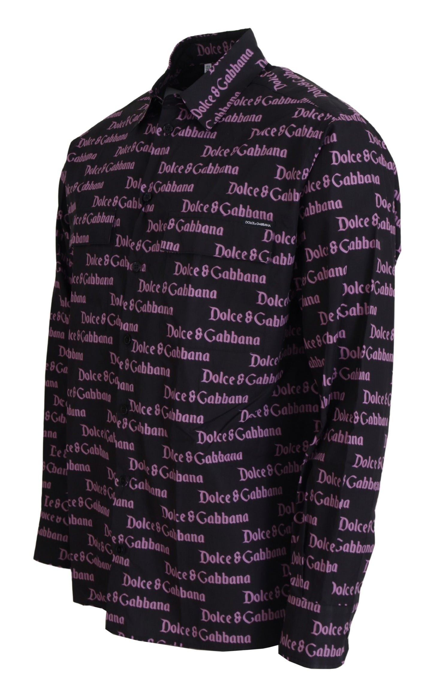 Dolce & Gabbana Camisa de vestir negra elegante slim fit