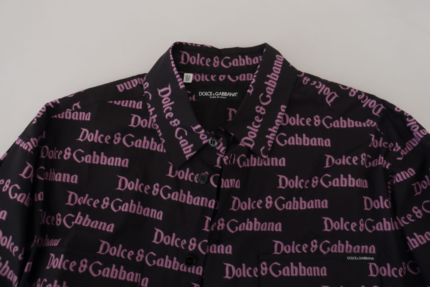 Dolce & Gabbana Camisa de vestir negra elegante slim fit