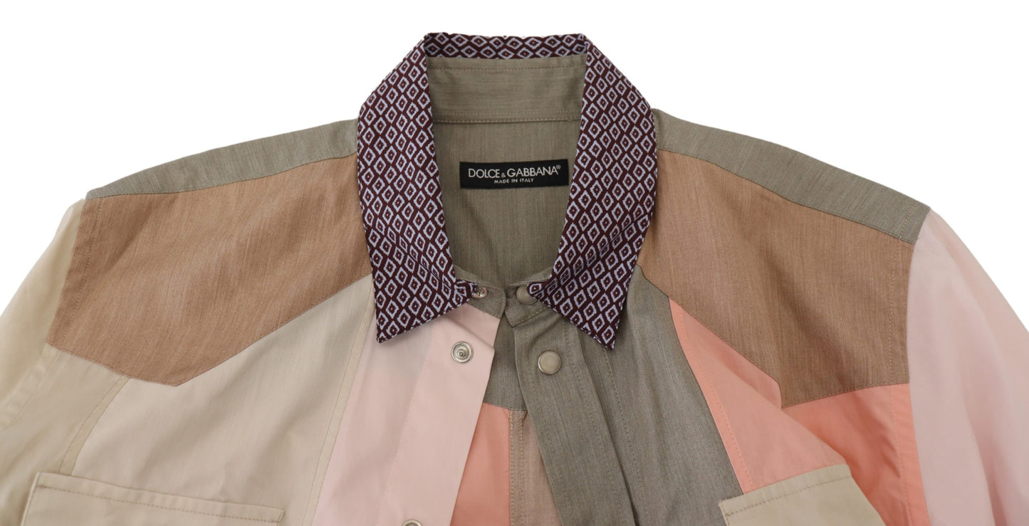 Dolce & Gabbana Camisa casual elegante multicolor slim fit