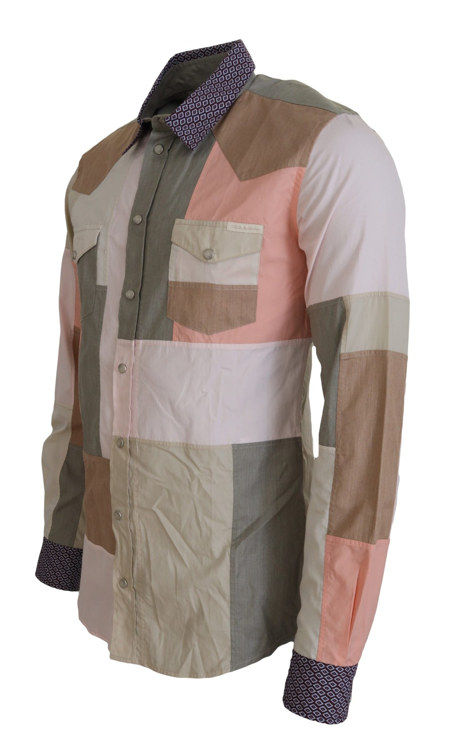 Dolce & Gabbana Camisa casual elegante multicolor slim fit
