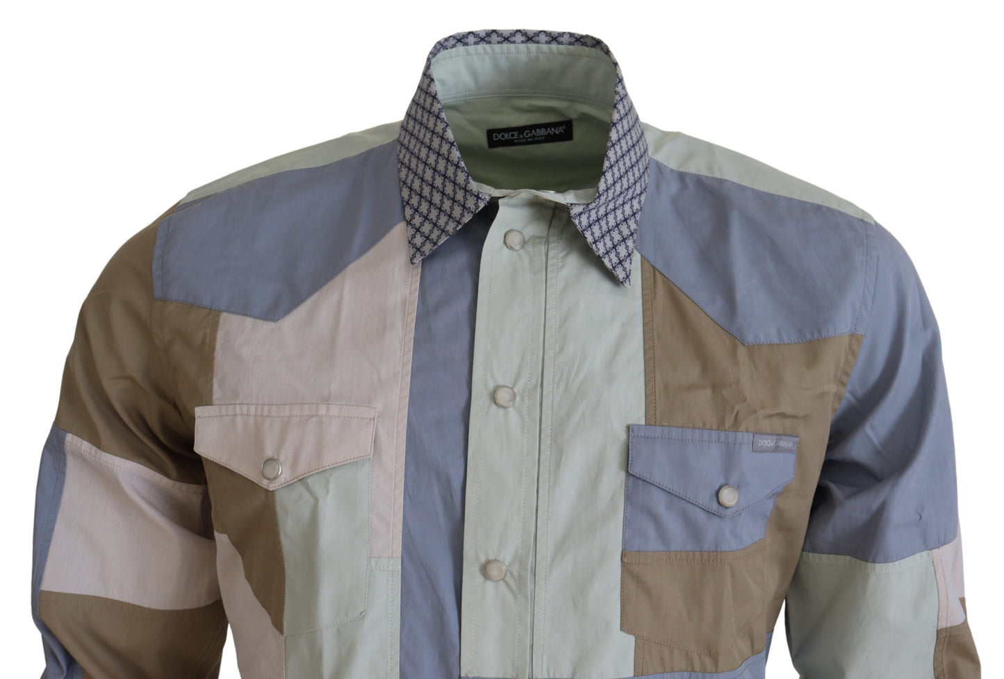 Dolce & Gabbana Camisa casual de corte slim multicolor