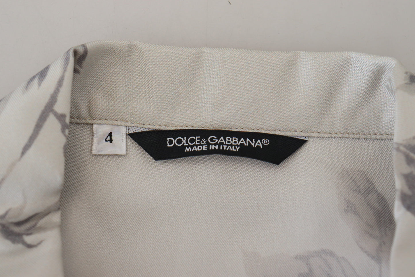 Dolce & Gabbana Camisa casual elegante con estampado de pájaros de seda
