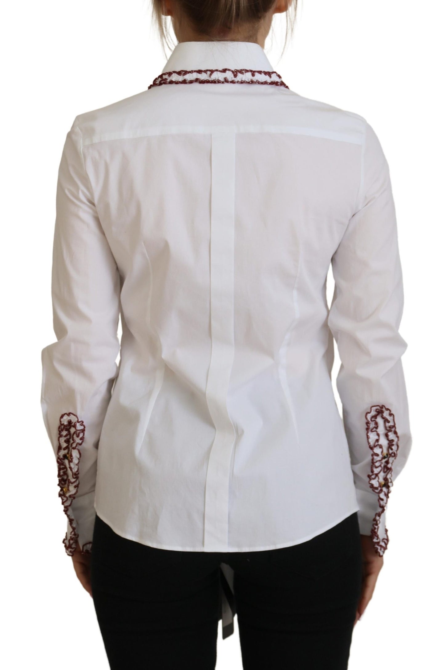 Dolce & Gabbana Elegante polo de algodón blanco