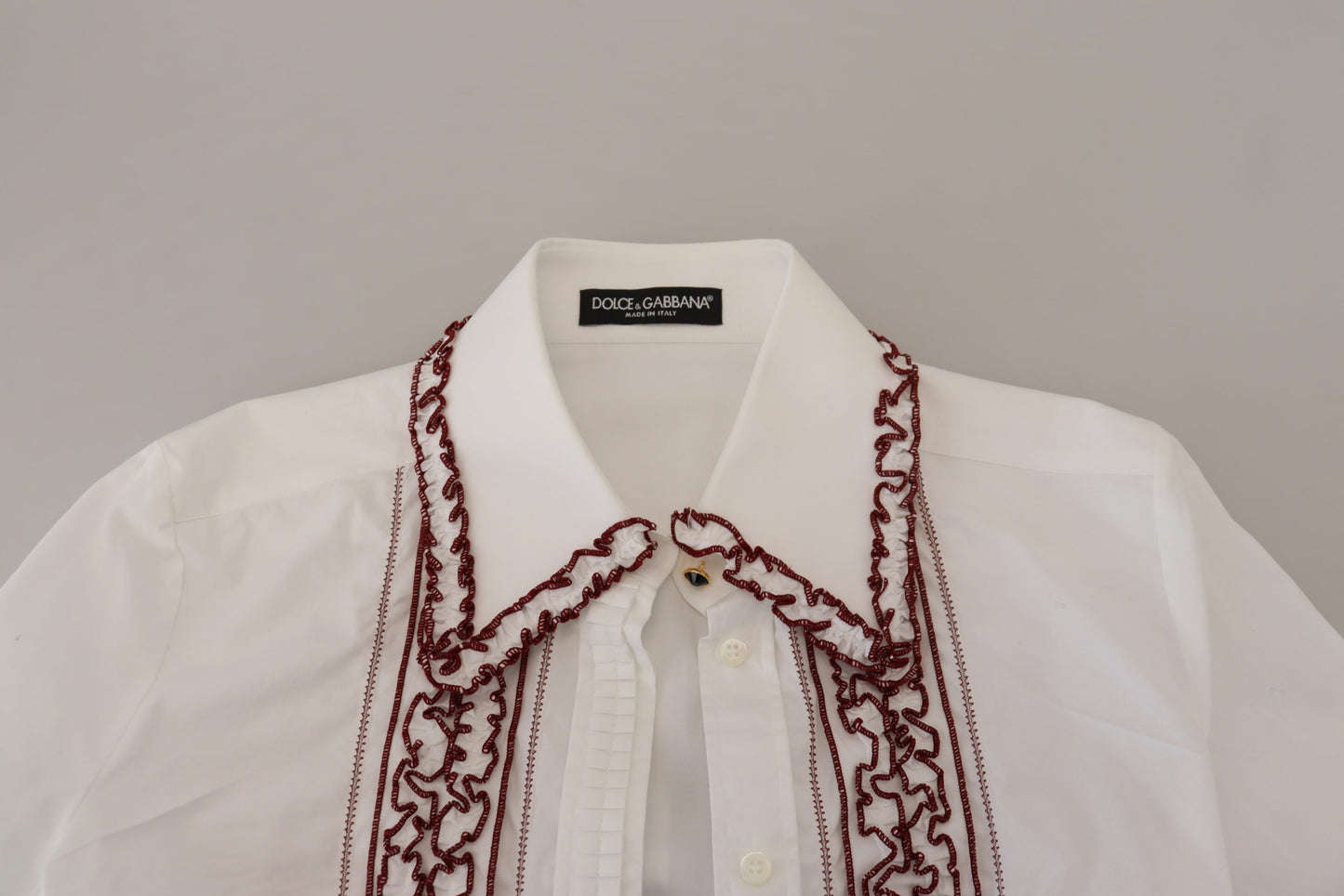 Dolce & Gabbana Elegante polo de algodón blanco