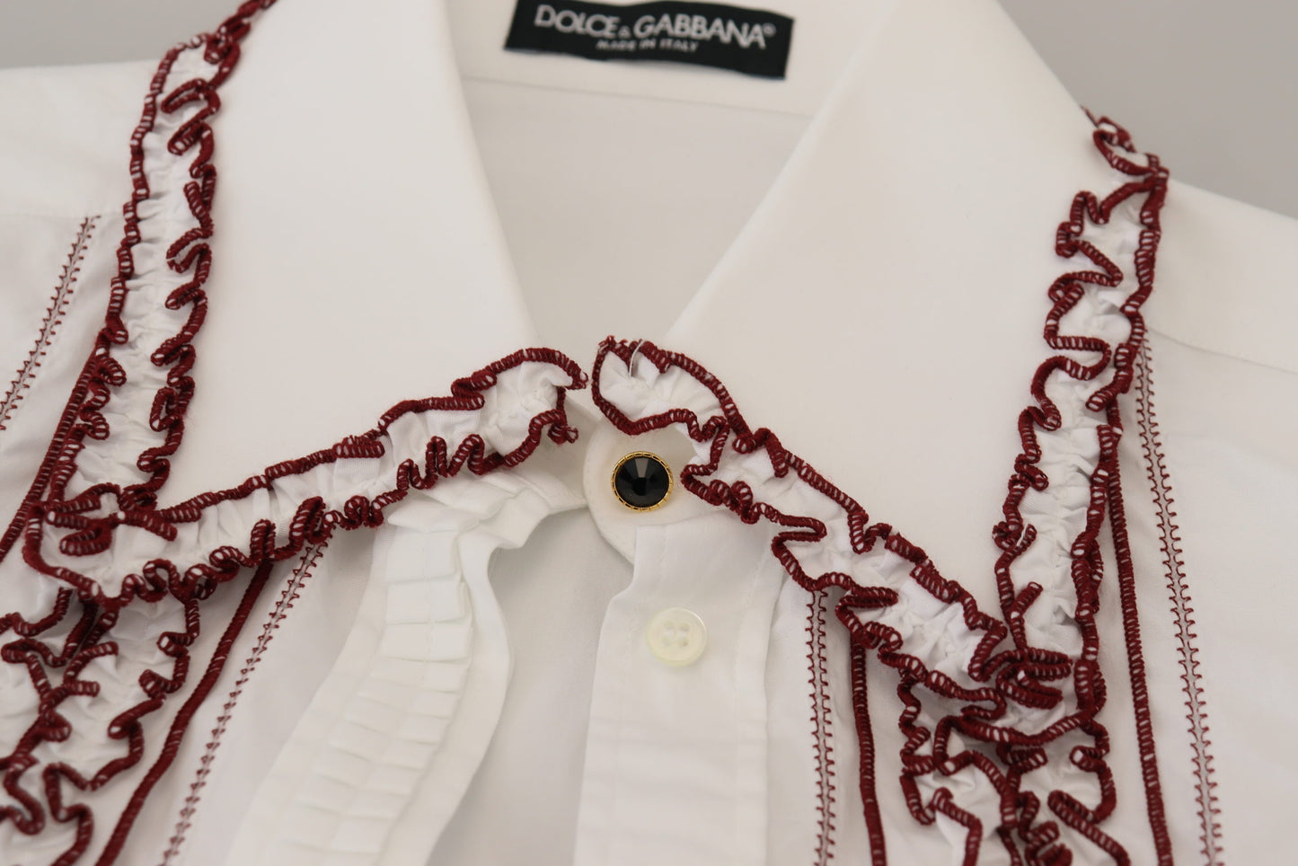 Dolce & Gabbana Elegante polo de algodón blanco