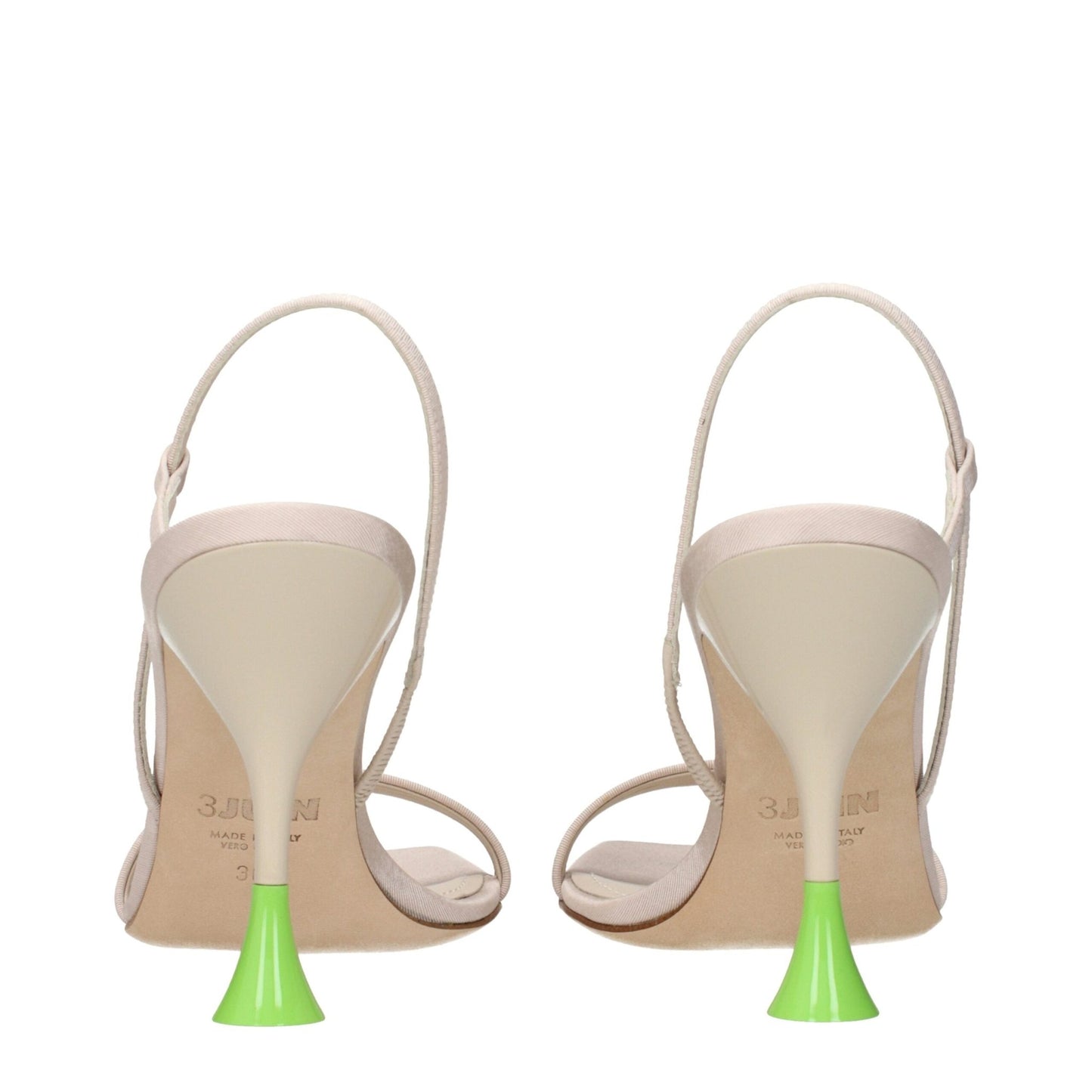 3Juin Beige Fabric Stiletto Heels Sandals – EU36/US6 par 3Juin | Disponible sur Sandy Store ByNet