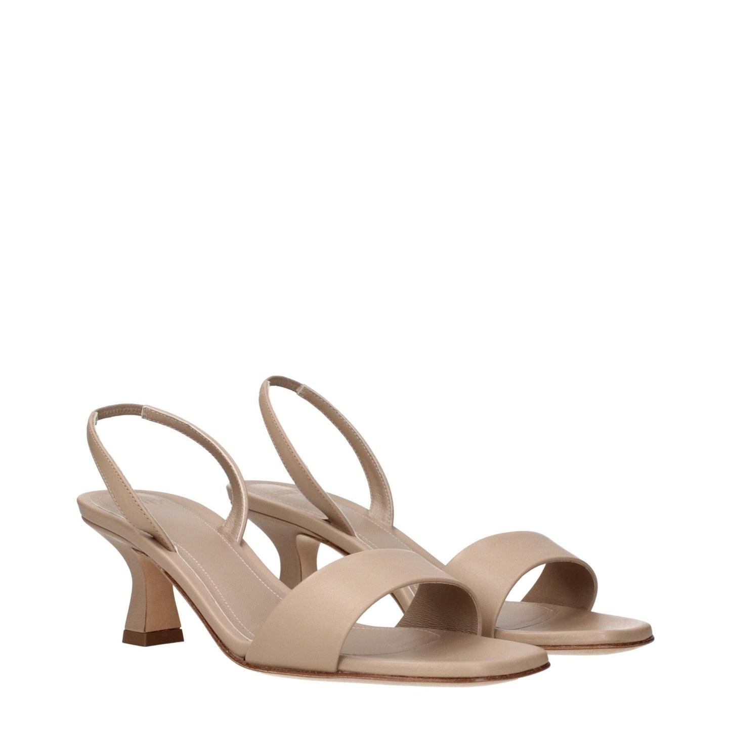 3Juin Beige Leather Flat Sandals – EU36/US6 par 3Juin | Disponible sur Sandy Store ByNet