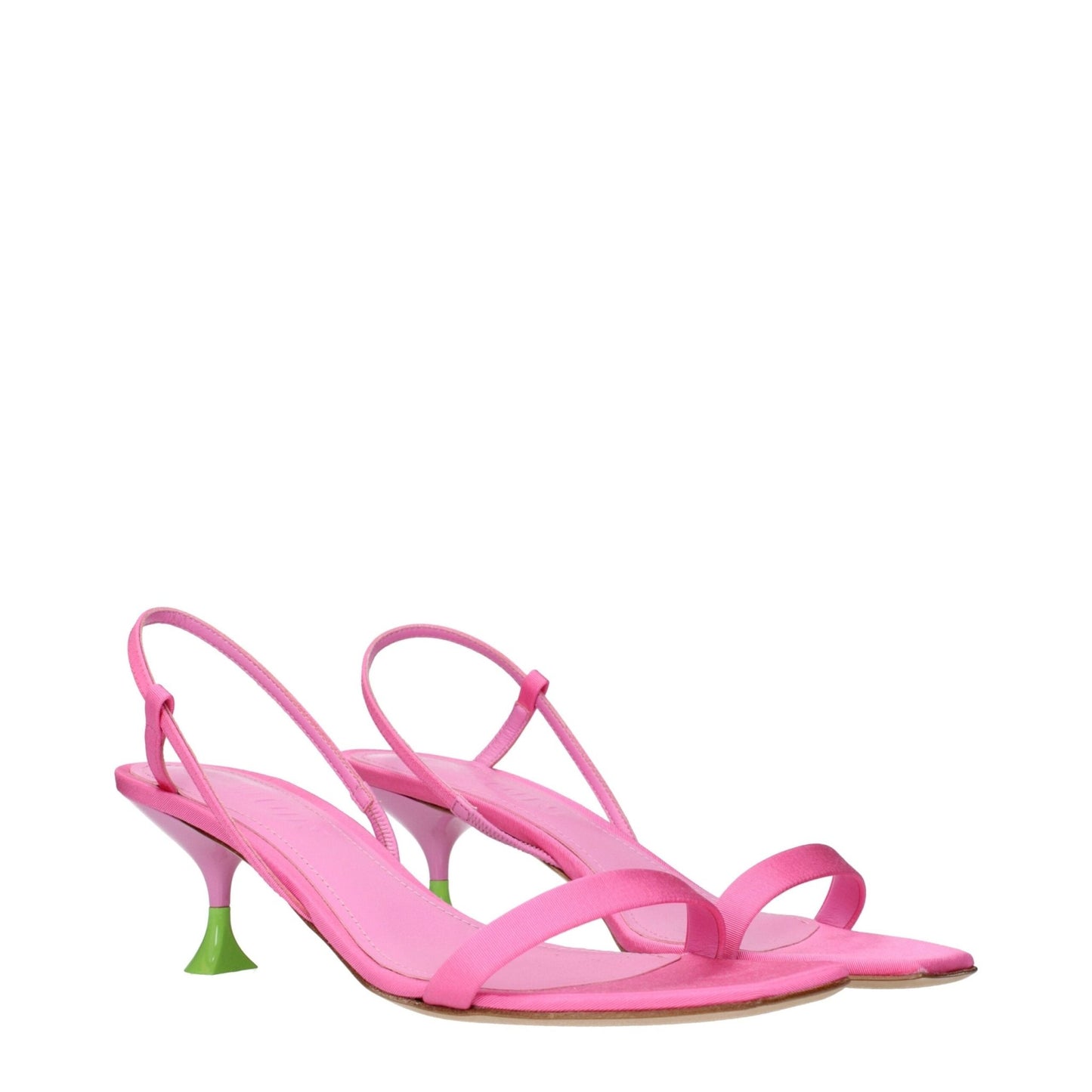 3Juin Pink Fabric Stiletto Heels Sandals – EU38.5/US8.5 par 3Juin | Disponible sur Sandy Store ByNet