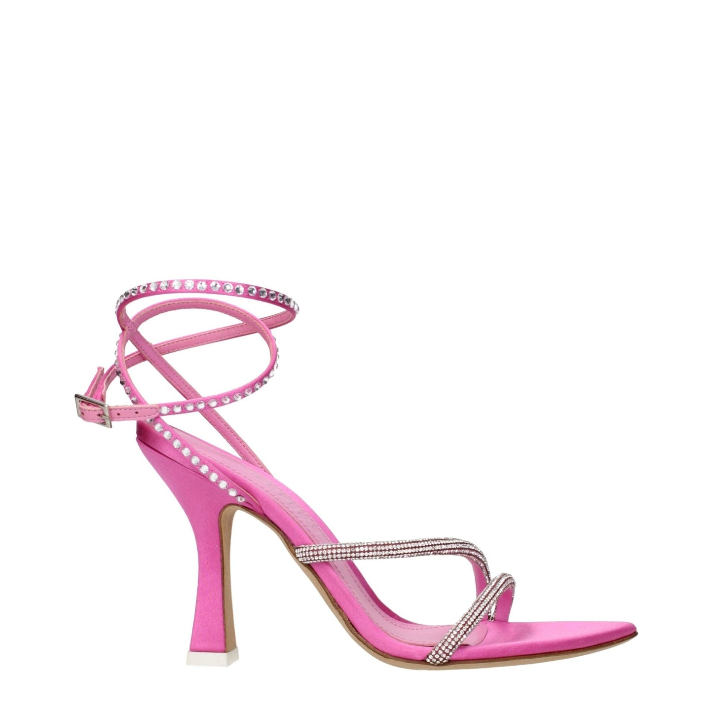 3Juin Pink Satin Stiletto Heels Sandals – EU35.5/US5.5 par 3Juin | Disponible sur Sandy Store ByNet