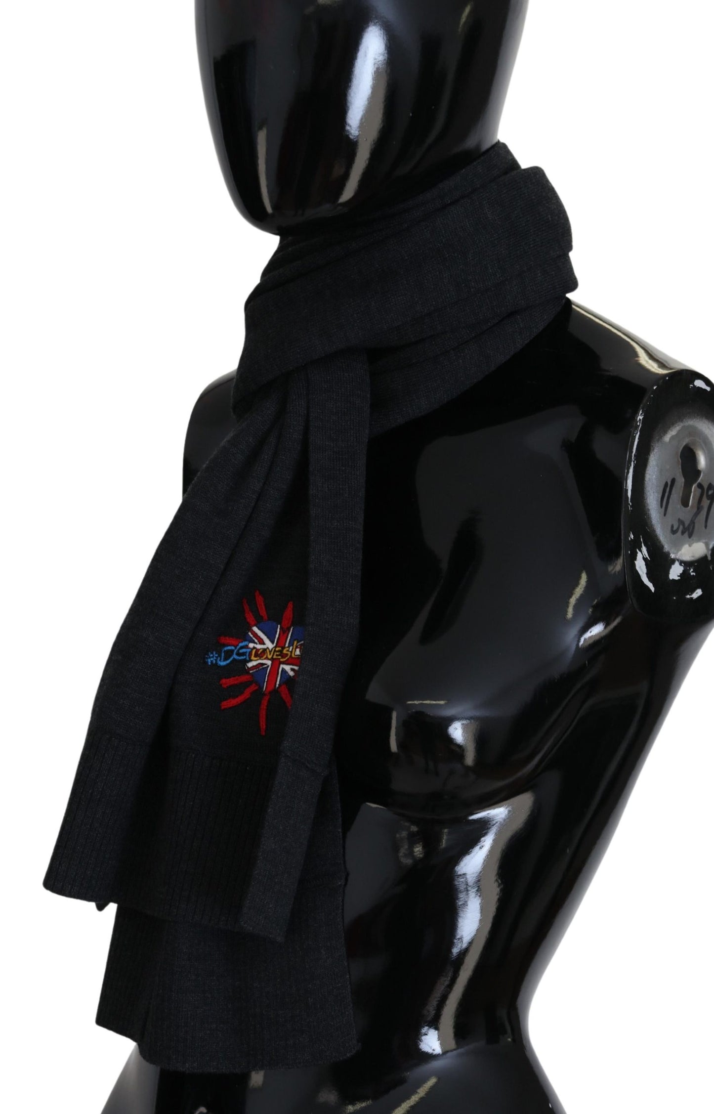 Dolce & Gabbana Elegante bufanda de lana negra